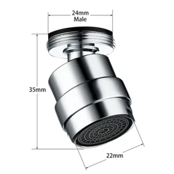 1Pc Swivel Brass M24 Kipenyo cha Bomba cha Kipumulio cha Maji cha Kuokoa kwa Ajili ya Vifaa vya Kichujio cha Kichujio cha Bideti ya Jikoni