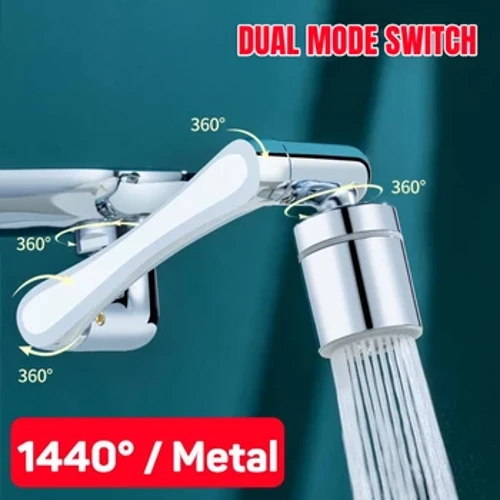 Hindi kinakalawang na asero Universal 1440 °Swivel Robotic Arm Swivel Extension Faucet Aerator Kitchen Sink Faucet Extender 2Water Flow Mode