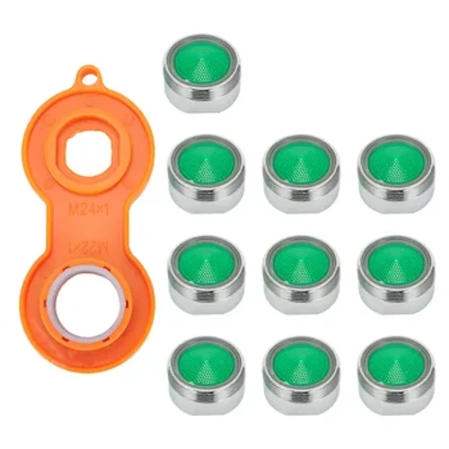 Aşhana öýüni arassalamak üçin suwuň hilini süzgüçli çökündiler duşy wannasynyň bölekleri üçin 10 sany 24mm ABS kranly aerator M20 / M22 / M24 / M28