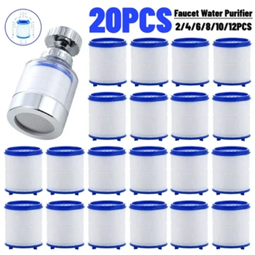 Éléments filtrants de robinet, purificateur d'eau, filtre pour douche, Filtration en coton PP pour cuisine et salle de bains, élimine le chlore et les métaux lourds
