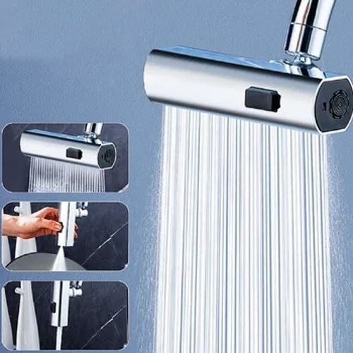 Síneadh Faucet Eas Cruthúnas Splash Cruthúnas Uilíoch 360° Scagaire Beartaíonn Rothlach 3 Modhanna Cistine Aerator Splash Faucet Ilfheidhmeach