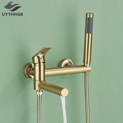 Uythner Vòi Bồn Tắm Xoay Bồn Tắm Vòi Đồng Treo Tường Phòng Tắm Vòi Sen Vòi Full Bộ Sen Tắm Cho Phòng Tắm