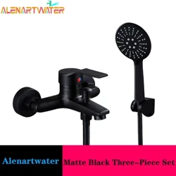 Màu Đen Mờ Phòng Tắm Sen Tắm Bồn Tắm Nóng Lạnh Vòi Nước Đen Chrome Phòng Tắm Sen Tắm Phối Vòi