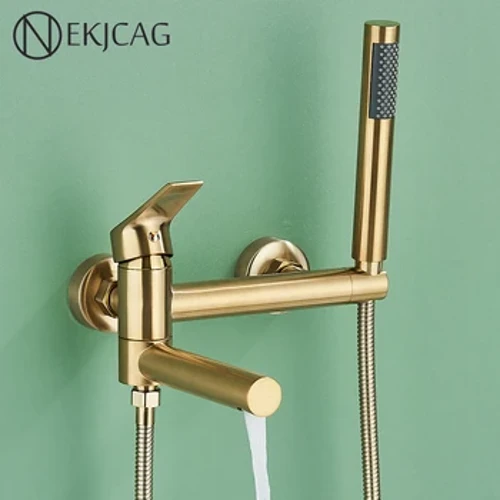 Faucet Bathtub Práis Balla Feistithe Meascthóir Cithfholcadh Seomra Folctha Beartaíonn Láimhseáil Aonair Eas Meascadh Spout Cith Iomlán Socraithe don Leithreas