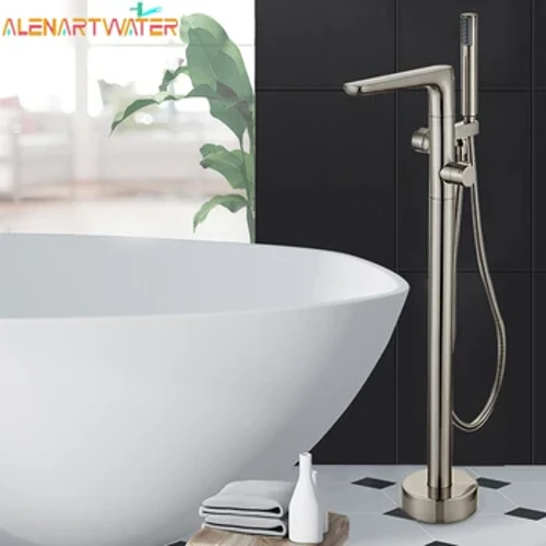 Neamhlonrach Dubh Urlár Cith Folctha Feistithe Faucet Déláimhsithe Sclóine Neamhsheasaimh Tapa Meascthóir Clawfoot