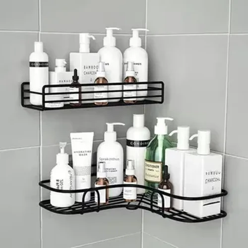 No-bor Bathroom Kitchen Wall-dipasang Multi-fungsi Storage Rack Kanggo Toothbrushes Bathrooms