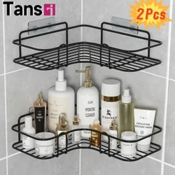 Tansi Aluminiumslegering Badeværelseshylder Borefri hjørnehylde Bruser Opbevaringsstativ Holder Toilet Makeup Organizer til shampoovæg