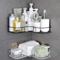 Badkamerplank zonder boren Ijzeren doucheplanken Shampoo opbergrek Cosmetische houder Wandgemonteerde douche-organizer Hardware