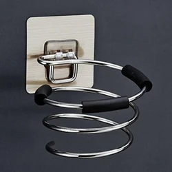 Mới Xoắn Ốc Treo Tường Máy Sấy Tóc Sắp Xếp Lưu Trữ Gác Móc Treo Sử Dụng Trong Phòng Tắm Salon Tạo Kiểu Dụng Cụ Máy Sấy Khô Tổ Chức