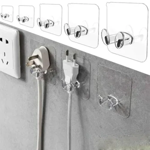 5/10 Pcs Wandlagerhaken Punch-free Power Plug Socket Holder Kitchen Stealth Hook Wandklebstoffhänger Buedzëmmer Accessoiren
