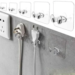 5/10 buc. Cârlig de depozitare pe perete, fără perforare, suport pentru priză, cârlig ascuns de bucătărie, adeziv de perete, accesorii pentru baie