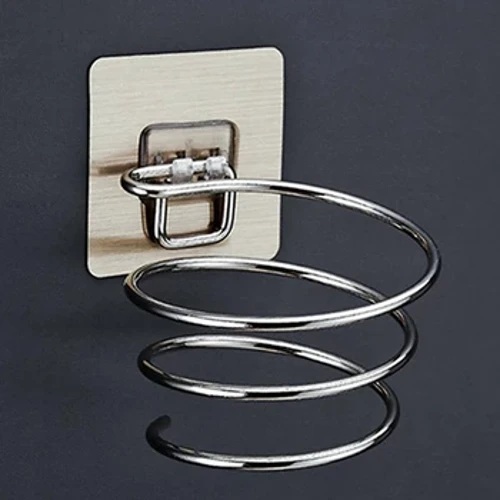 Pengering Rambut Penyimpanan Organizer Rak Spiral Wall Mounted Holder Gantungan Nggunakake Ing Kamar Mandi Salon Stylist Alat Drier Ngatur Anyar