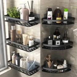 Rafu ya Bafuni Rafu ya Taulo ya Bafuni Rafu ya Ukutani Bafu ya Shampoo Rack Hakuna Rafu ya Kuchimba Bafuni Rafu ya Kuhifadhi Tripod