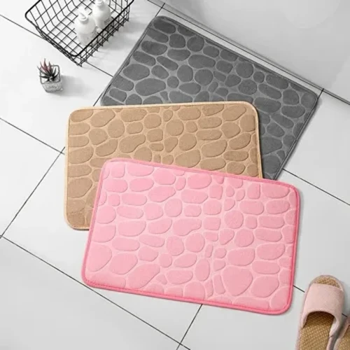 Tappetino antiscivolo Piccoli ciottoli in rilievo Lavabo bagno Moquette laterale vasca Tappetino doccia Memory foam