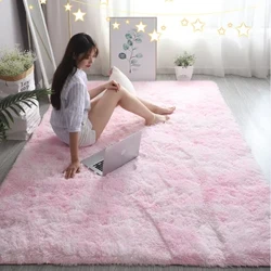 Karpet Anak Merah Muda untuk Dekorasi Kamar Tidur Anak Perempuan Nordic Besar Karpet Ruang Tamu Fluffy Hall Karpet Lembut Mewah Nursery Play Mats