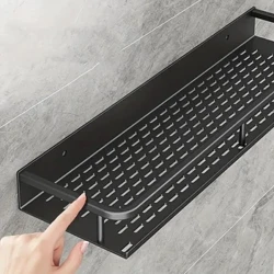 Aluminum Shelf Bathroom Storage Rack Wall Mounted Cosmetic Storage Rack Angkop Para sa Imbakan ng Item sa Banyo