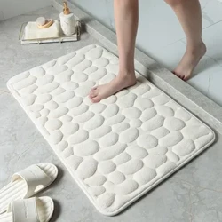 Mat Net-Rutsch Teppecher Cobblestone geprägt Buedzëmmer Bad Am Waschbecken Badewanne Side Floor Teppech Duschraum Doormat Memory Schaum