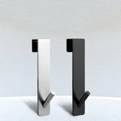 Нержавеючая сталь над шклянымі дзвярыма Душ Дзверы Задняя стойка для ручнікоў S-вобразная вешалка для халатаў Трымальнік гаплікі