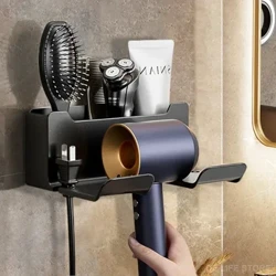 Treo Tường Máy Sấy Tóc Giá Đỡ Nhà Tắm Mà Không Cần Khoan Nhựa Máy Sấy Tóc Đứng Phòng Tắm Nhà Tổ Chức Phụ Kiện