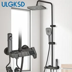 Grey Piano Fale Ta'ele Seti Faiga Fa'atimu Faucet Grey Faleta'ele Faucet LCD Digital Faleta'ele Faucet mo Ta'ele 4 auala Mixer Tap