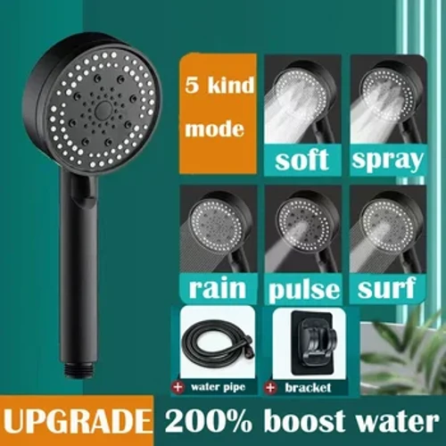 5 Modes Set Ulu Ta'ele fa'atasi ma Fa'apa Pipa Su'e Su'e Fa'asa'o Suavai Fa'asaoina Ulu Vai Massage Ulu Fa'aulu.