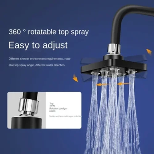 Shower Mini ya Shinikizo la Juu yenye Maji Yanayotiririka Kuzunguka Kichwa cha Bafu, Kichwa cha Bafu ya Kuokoa Maji