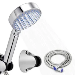 Zhangji venda quente conjunto de cabeça de chuveiro do banheiro chromeplate handheld com mangueira e suporte múltiplos modos conjuntos de chuveiro