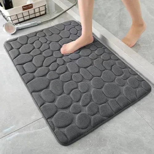 Matte Sklisikre tepper Brosteinspreget bad Badekar i servant Badekar Sidegulv Memory Foam Dusjrom Dørmatte