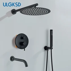 Shower Faucet System For Bathroom Mixer Tap In-wall Installation Rainfall Faucets System For Bathe Mixer Tap Shower Head Systems