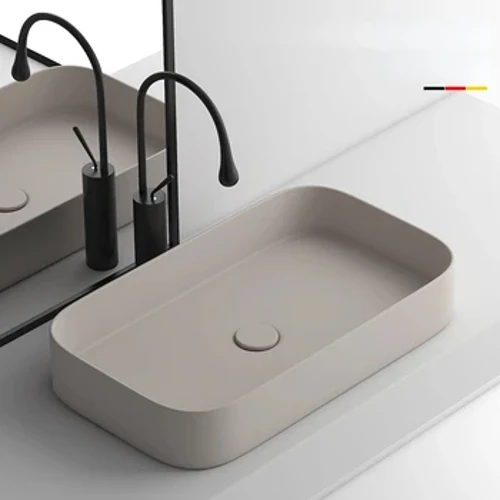 Nordic Simple Washbasin keramická kúpeľňa umývadlá khaki sklenená plavidlo single misa šampón povodie yx456tb