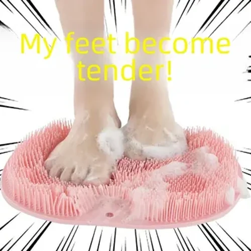 Foot Scrubbing Massaging Device For Lazy People Non-slip Bath Mat Suction Cup For Home Use