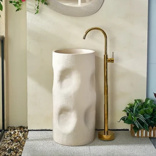 Chậu rửa đá nhân tạo Chậu rửa sang trọng thời trang phong cách không đều Tầng Chậu rửa phòng tắm nghệ thuật Lavabo CX388WY