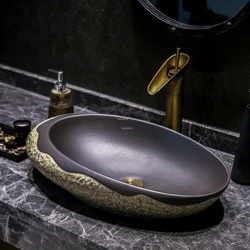 Gốm Sứ Trung Quốc Nghệ Thuật Phòng Tắm Bồn Rửa Hộ Gia Đình Trên Bồn Rửa Nghệ Thuật Sáng Tạo Phòng Tắm Chậu Rửa Nhà Bếp Tay Rửa Bồn Rửa