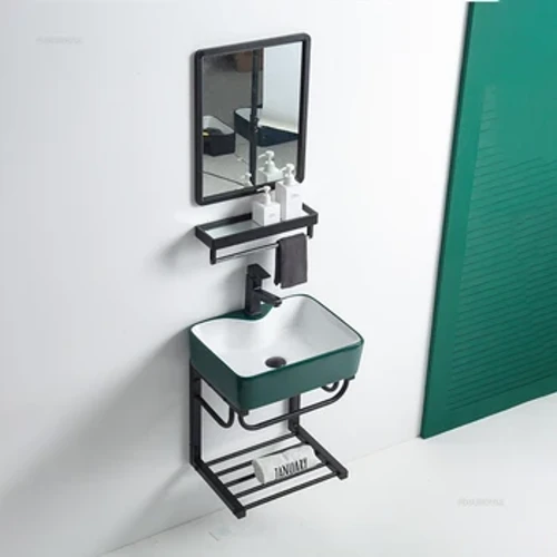 Väike korter Köök Keraamika Vannitoa Valamud Mood Villa Seinale paigaldatav kraanikauss Minimalistlik Kodumajutus Rõdu WC valamu U
