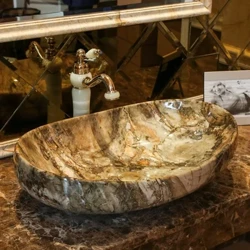Châu Âu Để Bàn Lưu Vực Phòng Tắm Bồn Rửa Chậu Rửa Gốm Phòng Tắm Chậu Rửa Khách sạn Nghệ Thuật Lưu Vực Nhà Ban Công Chậu Rửa Nhỏ