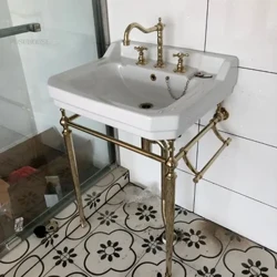 Évier de salle de bains de luxe léger, Villa, rétro, chambre à coucher, hôtel, lavabo de salle de bains, cuisine américaine, évier de comptoir