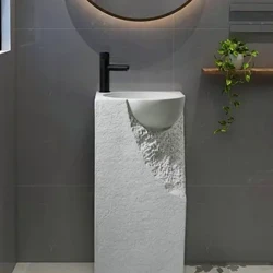 Chậu cột sân ngoài trời tích hợp chậu rửa nghệ thuật đặt sàn khách sạn cá tính phòng tắm chậu rửa sáng tạo