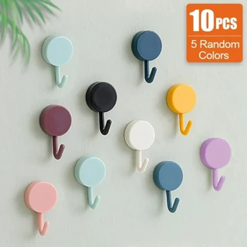 10 Chiếc Móc Treo Tường Tự Dính Mạnh Mà Không Cần Khoan Áo Túi Cửa Phòng Tắm Nhà Bếp Móc Treo Khăn Móc Nhà Bảo Quản Phụ Kiện