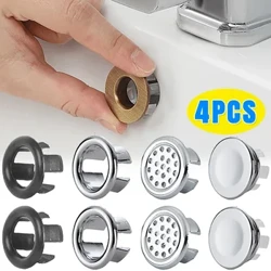 4/1 bucăți capac de inel pentru chiuvetă pentru supraplin, acoperire pentru chiuvetă de baie, acoperitoare rotundă din plastic, accesorii pentru bucătărie