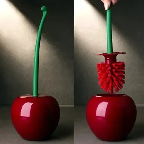 Ibhulashi elibomvu lebhulashi lendlu yangasese yendlu yangasese izesekeli ze-Creative Lovely Cherry Shape Lavatory Ibhulashi Lebhulashi Lasethoyilethi Isethi yesibambi