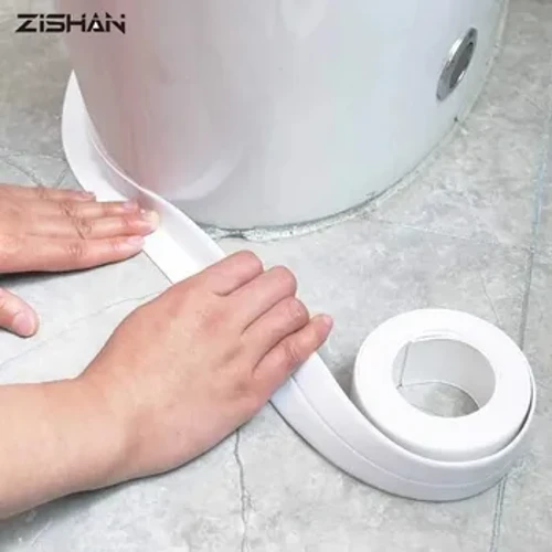 Stribedi Tâp Selio Bath Cawod PVC Sticer Wal gwrth-ddŵr Hunan Gludiog ar gyfer Sêl Cegin Ystafell Ymolchi Caulk Strip Sink Yr Wyddgrug Prawf