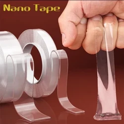 1M/2M/5M Nano Băng Trong Suốt Băng Keo 2 Mặt NoTrace Có Thể Tái Sử Dụng Chống Nước Dán Tường Cho phòng Tắm Đồ Gia Đình