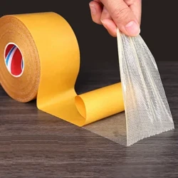 5/10/20M Super Sticky Héichviskositéit Duebelsäiteg Klebeband waasserdicht Keng Spuer Perfekt fir Teppech Lieder Mauer Buedem Fixatioun