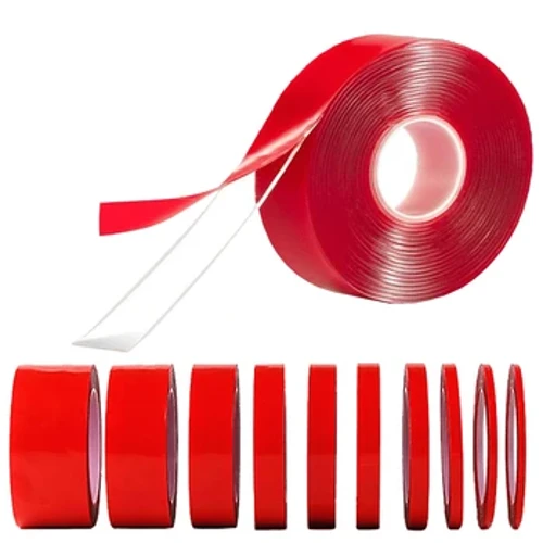 5/8/10/12/15/20/30/35 mm Duebelsäiteg Klebeband Acryl Transparent No Traces Sticker fir LED Strip Auto Fixed Tablet Fixed