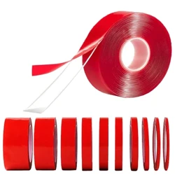 5/8/10/12/15/20/30/35 mm doppelseitiges Klebeband, Acryl, transparent, spurlos, Aufkleber für LED-Streifen, Auto, fixiert, Tablet, fixiert