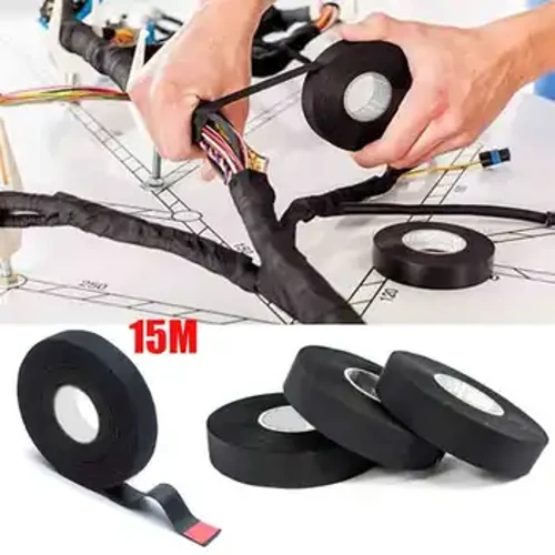 15M Keo Chịu Nhiệt Vải Vải Băng 9/19/25/32mm Cho Ô Tô dây Cáp Dây Khung Dệt Điện Băng Nhiệt