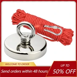 Super Strong Magnets Set Neodymium Magnet Hooks Kit Na May Countersunk Hole Eyebolt Magnetic Hooks Fishing Salvage Magnet Searcher