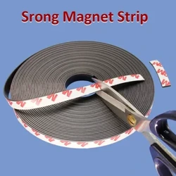 Staark flexibel Magnéitstreif Selbstklebend Magnéitband Gummi Magnéitband Längt 39.37 Zoll