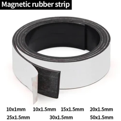 10/15/20/25/30/40/50 x 1,5 mm Selbstkleber Magnetband Gummi -Magnetklebeband starke flexible Magnetstreifen