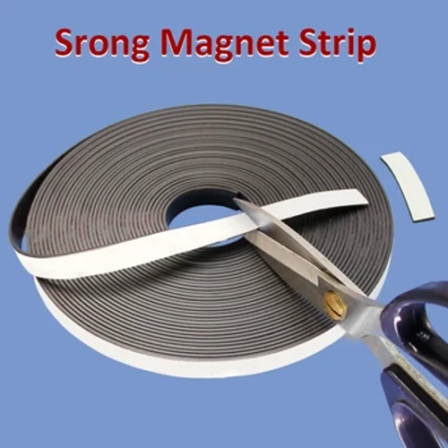 Llain Magnet Hyblyg Cryf Tâp Magnetig Hunan Gludiog Tâp Magnet Rwber Hyd 39.37 modfedd